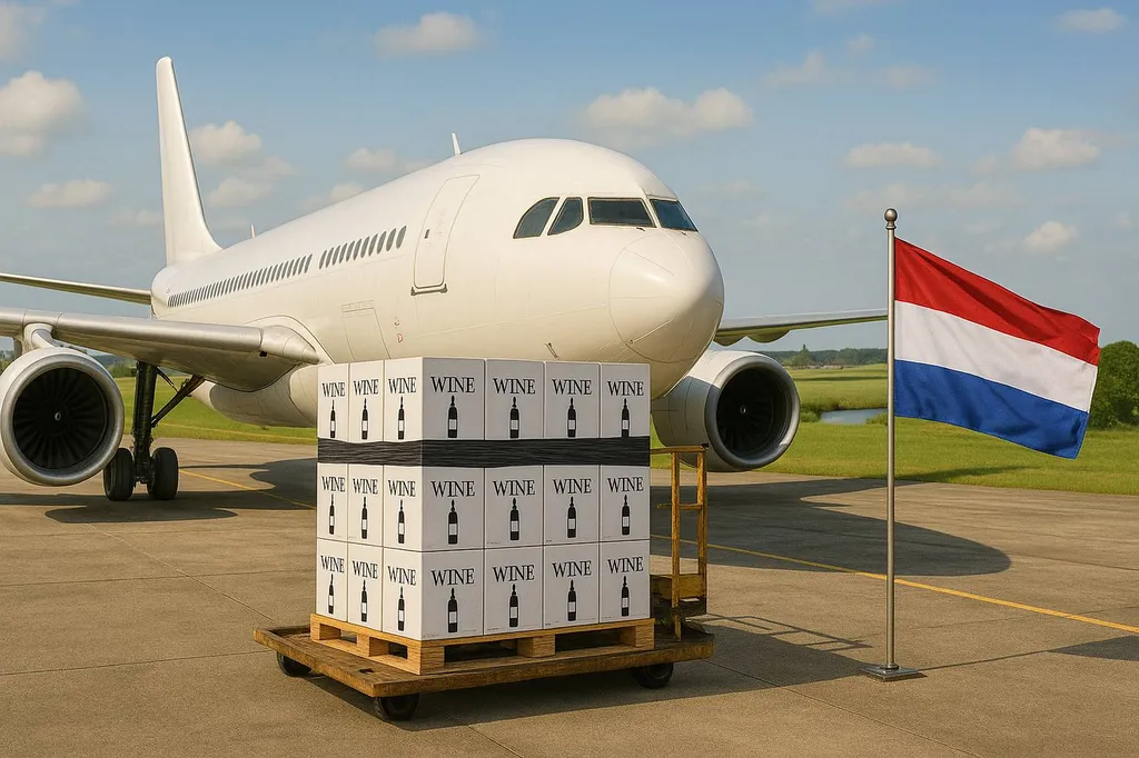 Entreprise pour exporter et envoyer du vin vers les Pays-Bas