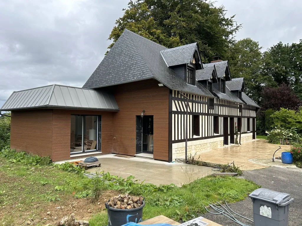 Agrandissement d'une maison en colombages pour la création d'une chambre proche Le Havre 76