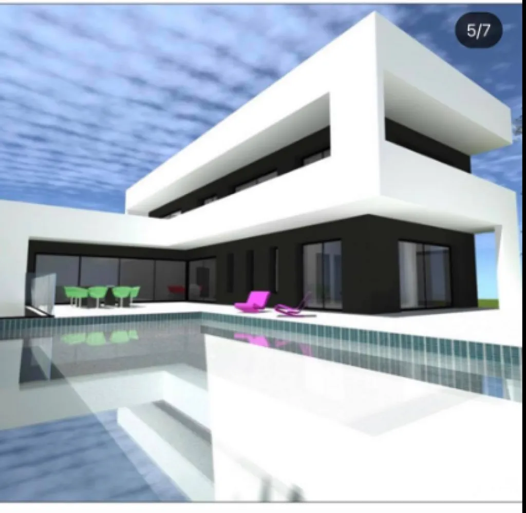 maison moderne  toit plat avec piscine  , à draguignan dans le var  