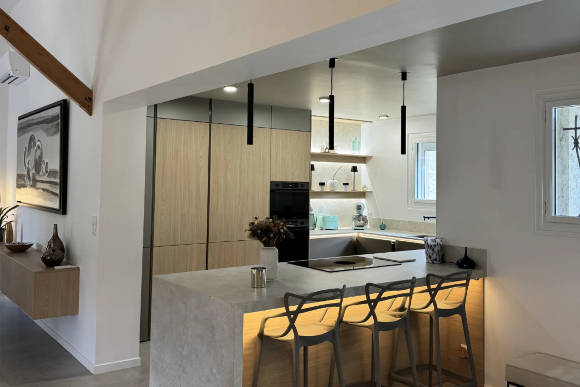 AVANT / APRES : réalisation d'une cuisine sur mesure allemande à Toulouse