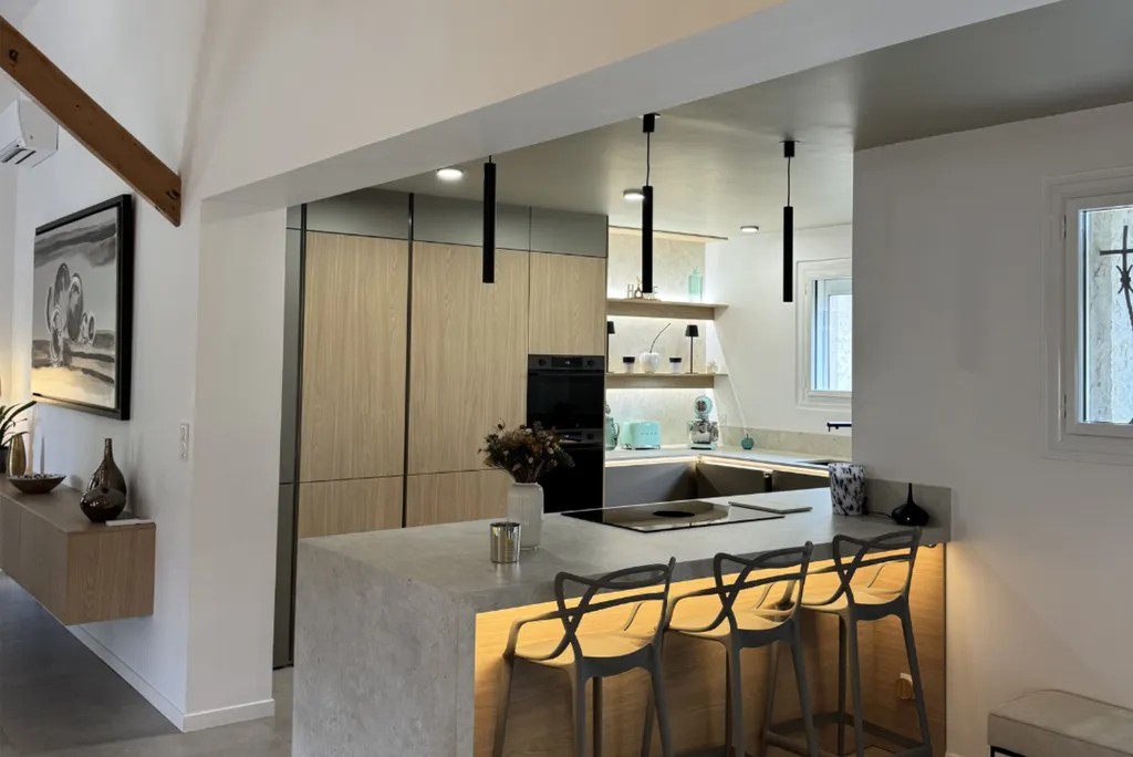 AVANT / APRES : réalisation d'une cuisine sur mesure allemande à Toulouse