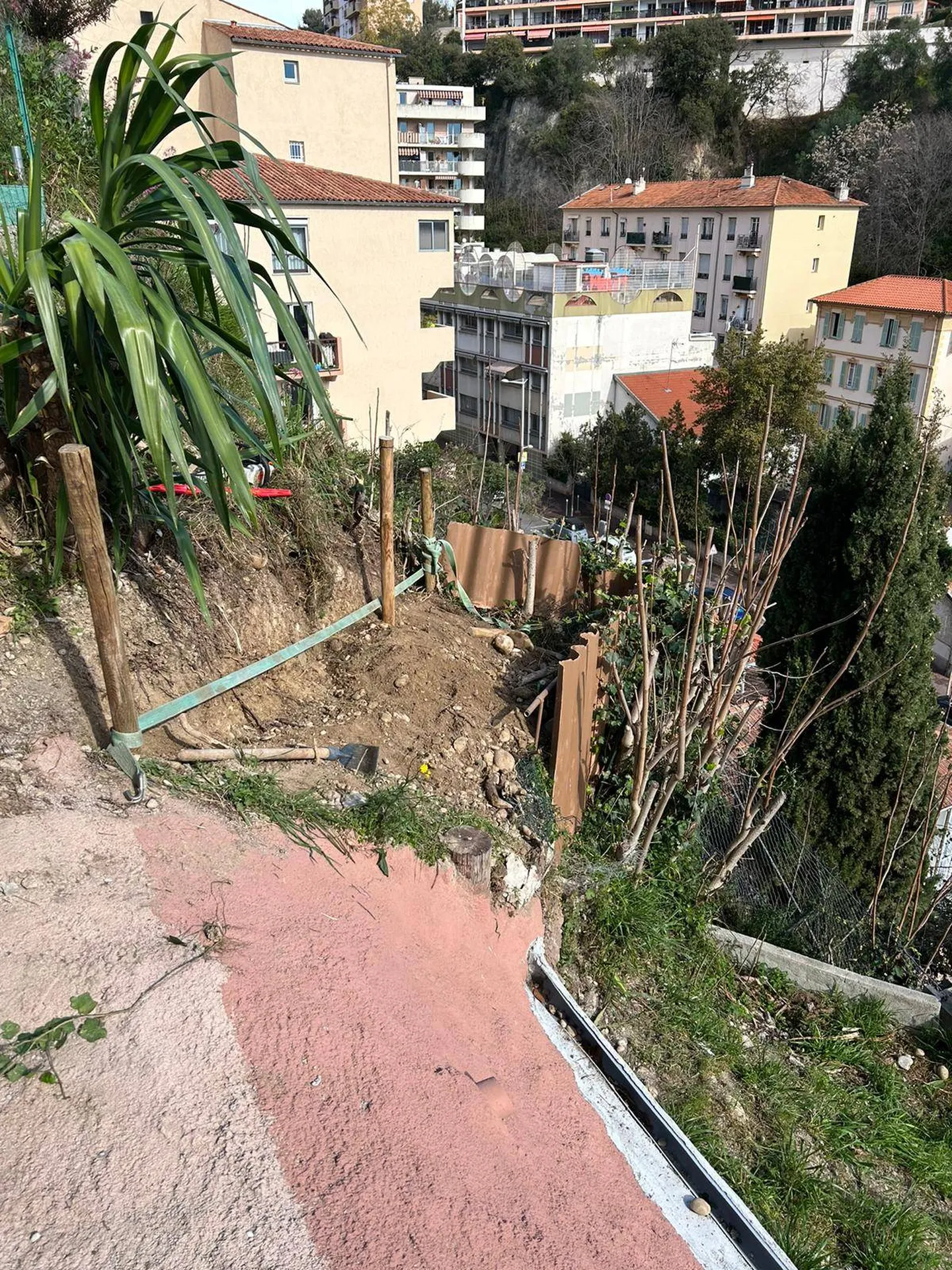 Stabilisation de talus avant réalisation à Nice Nord