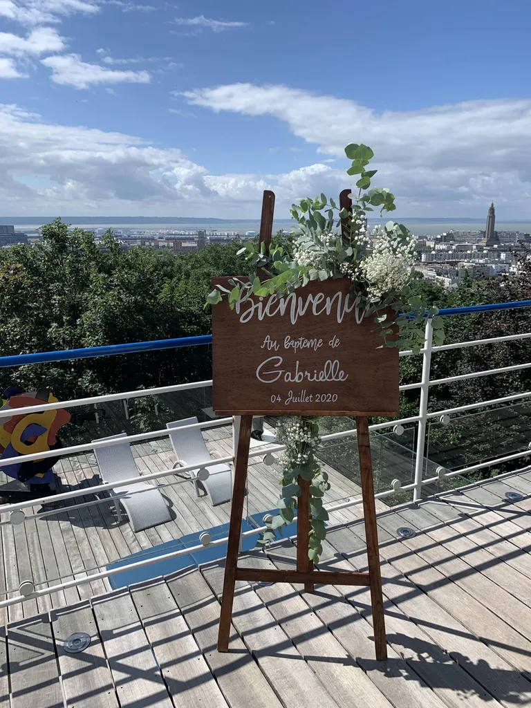 panneau de bienvenue en bois Le Havre