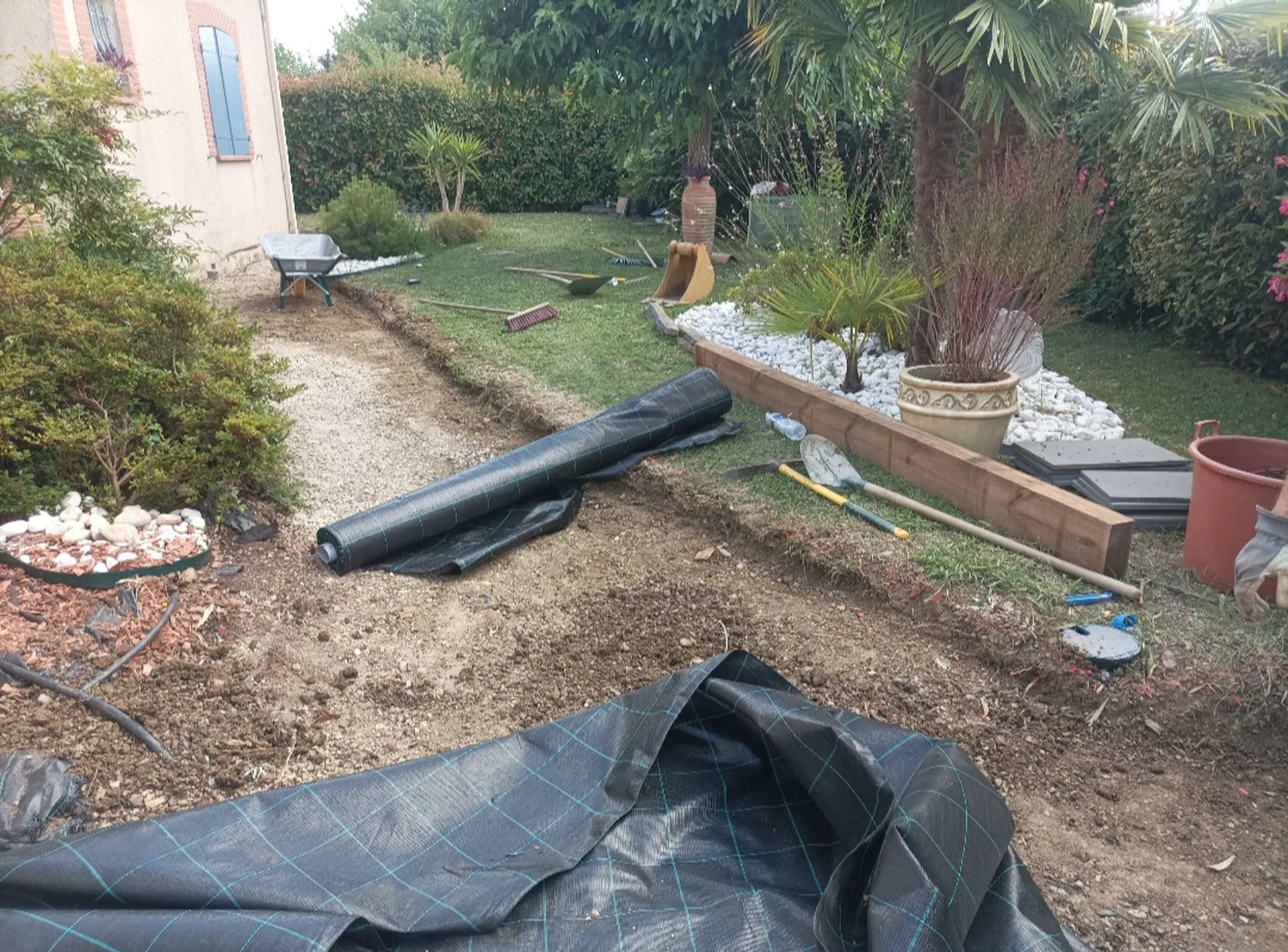 Aménagement d’allées, chemins et entrées de jardin à Muret et Toulouse