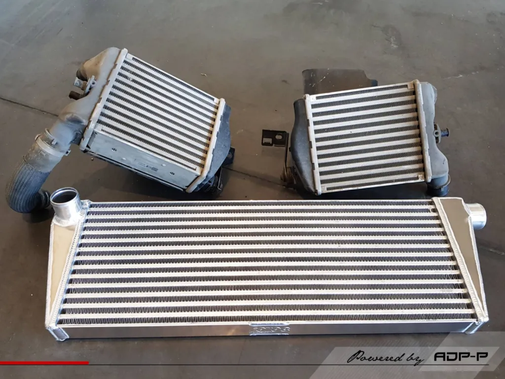 Echangeur d'origine vs échangeur Forge Fiat 500 Abarth