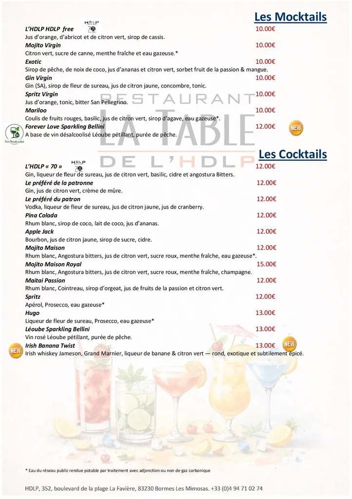Boire un mocktail en proche de la mer à Bormes les mimosas