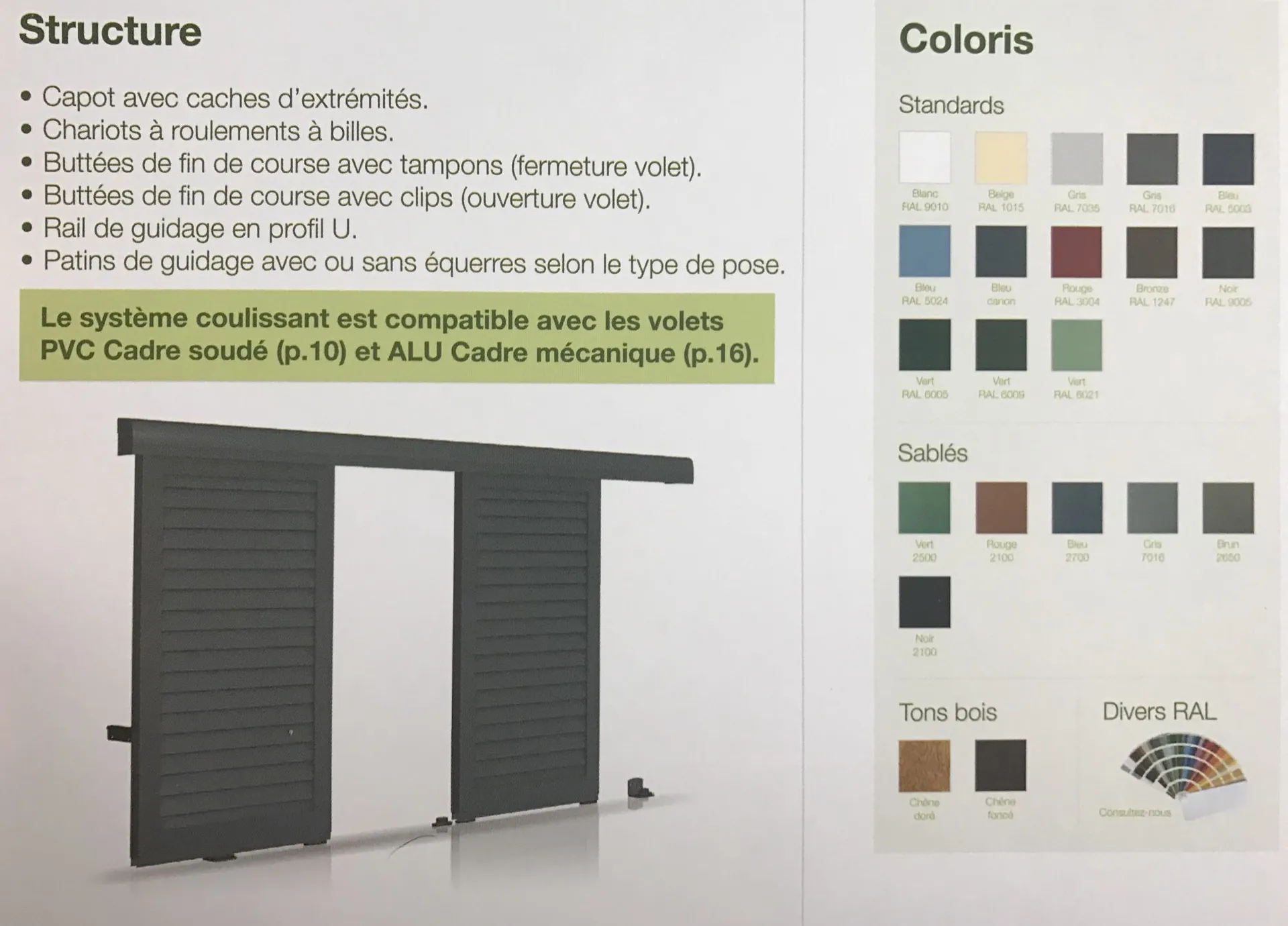 descriptif volets coulissant en aluminium à aix en provence