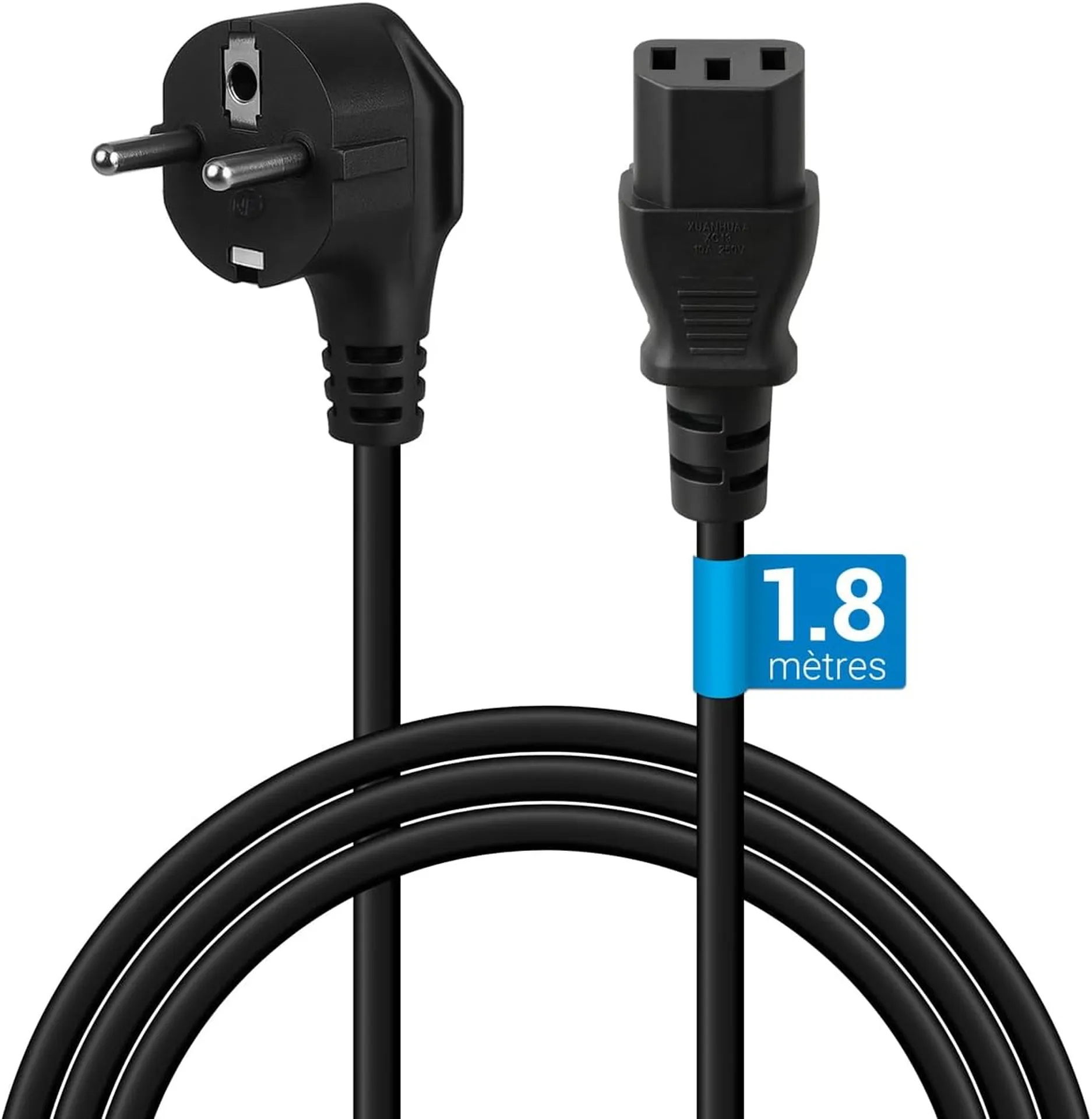 Câbles Cordons d’Alimentation 1,80m pour Appareils Prise CEE  Schuko