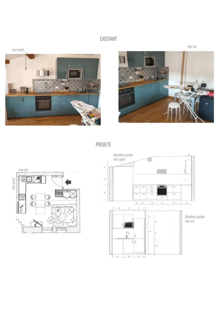 Optimisation espace cuisine avec création de nouveaux rangements sur Bègles