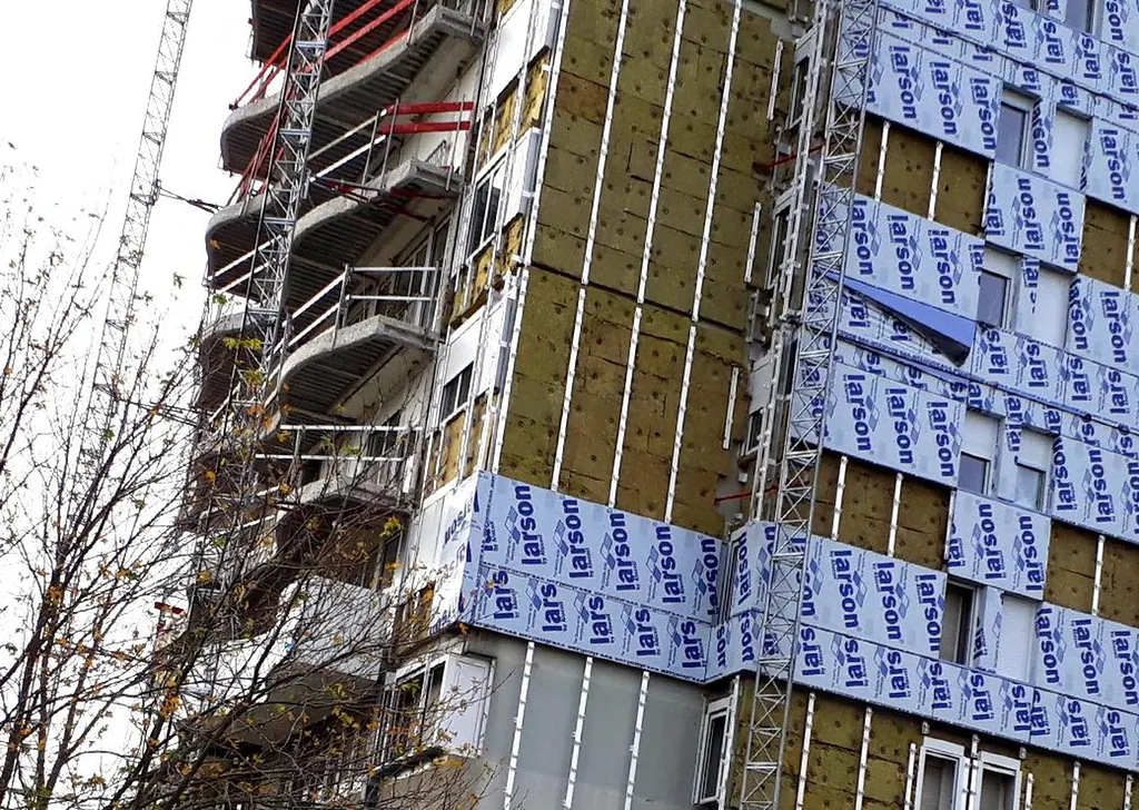 Isolation thermique extérieure immeuble grande hauteur IGH avec laine de roche mono-densité à Marseille dans les Bouches-du-Rhône
