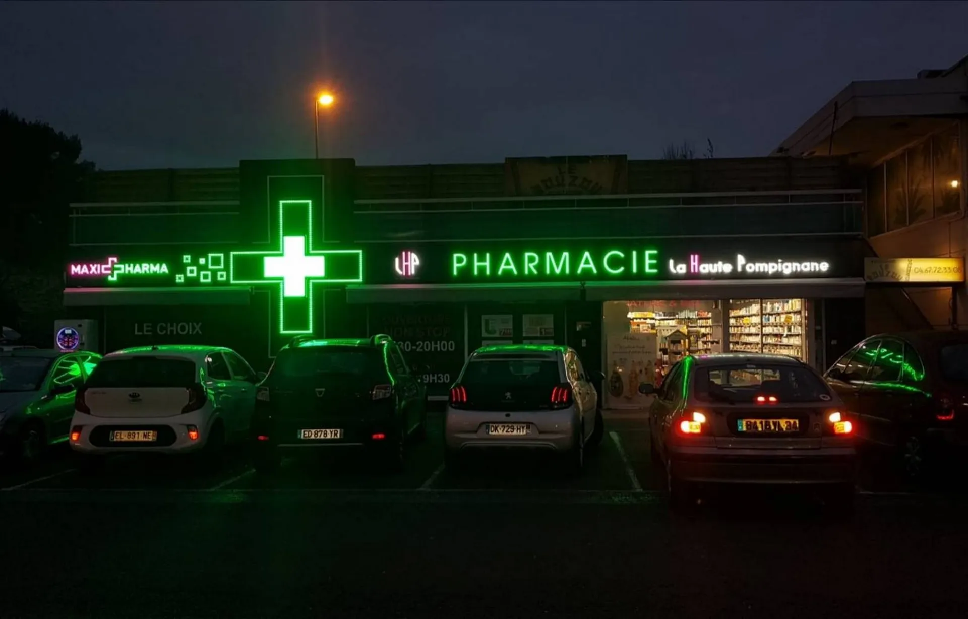 enseigne lumineuse de pharmacie montpellier