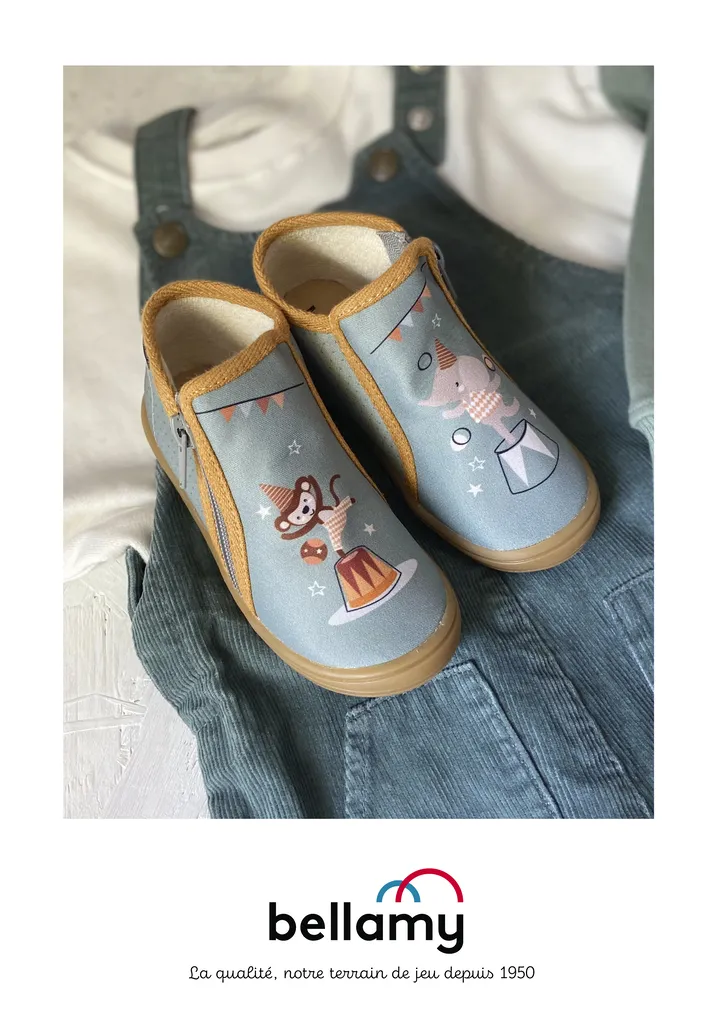 pantoufle pour bébé à fermeture éclaire proche de Bordeaux 