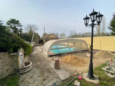 Création d’une terrasse carrelée autour d’une piscine à Champagne-sur-Seine