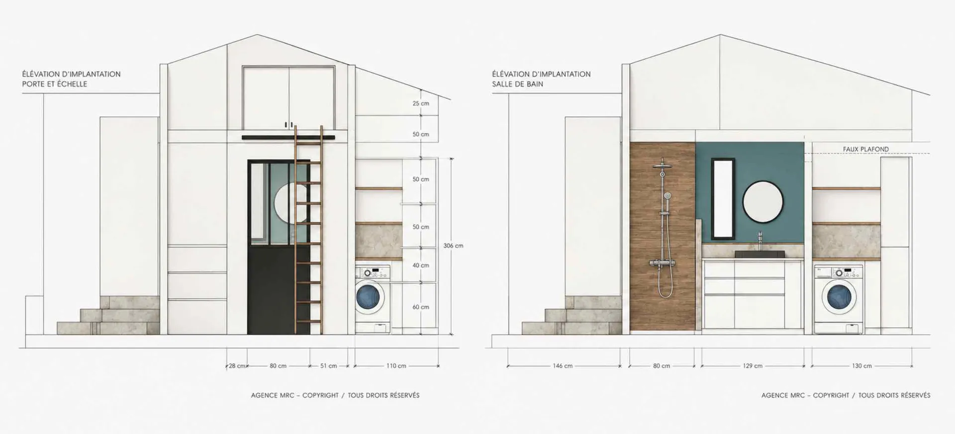 coupe projet aménagement intérieur garage en chambre marseille 13013