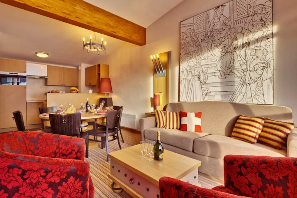 Appartement 3 en savoie au pied des pistes avec cheminée