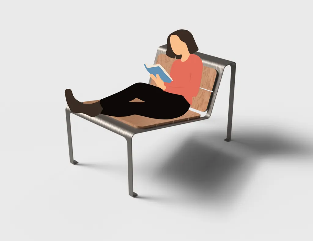 BASILE : chaise longue individuelle