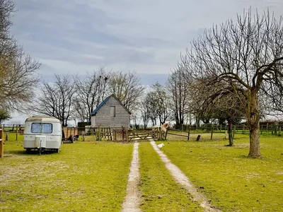 A vendre maison de 1850 avec grenier aménageable, un garage de 28m², box à chevaux et un poulailler.