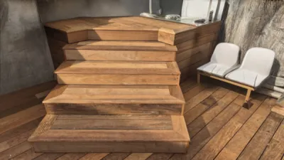 Innovation Design : L'escalier en Ipé fini Ceinture