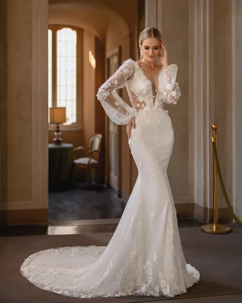 Robe de mariée sirène modèle KONOL à la boutique Solution Cérémonie à Marseille