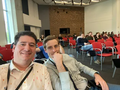 Docteur Julien Beldame et Docteur Matthieu Lalevée, chirurgiens orthopédistes au congrès de l'AFCP 2023