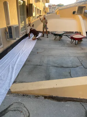 Mise en place de géotextile pour bande stérile à Nice