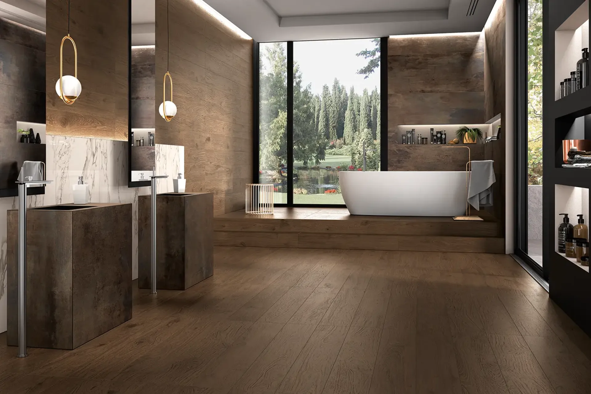 Le carrelage intérieur ARTWOOD aspect bois naturel chez Le Comptoir du Sol à Rouen et Dieppe : tendance 2025 pour sols élégants.