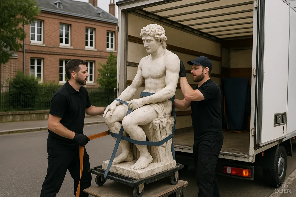 Déménagement statue Rouen