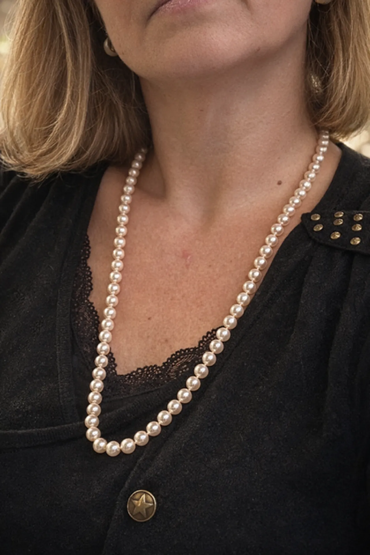 Sautoir perles de culture eau de mer qualité supérieure 66 cm fermoir or 750 dépôt vente Or Ligne La Teste