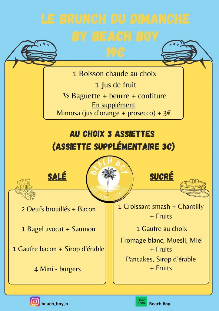 Carte du brunch