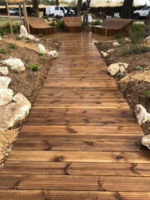 Platelage bois pour le festival des jardins à Antibes