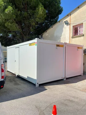 Location de structures modulaires pour une salle de réunion à Avignon Pour Véolia