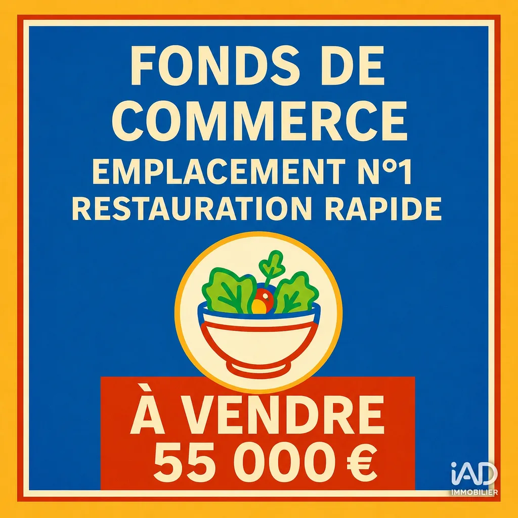 Fonds de commerce pour restauration rapide avec emplacement numéro 1 dans le centre dynamique de Marseille 13002