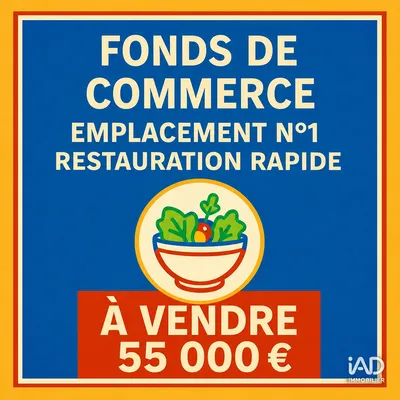Fonds de commerce pour restauration rapide avec emplacement numéro 1 dans le centre dynamique de Marseille 13002