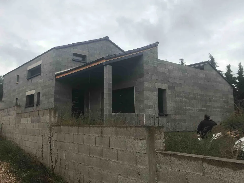 nouvelle technique de façade au torchis pour villa situé a balaruc les bains 