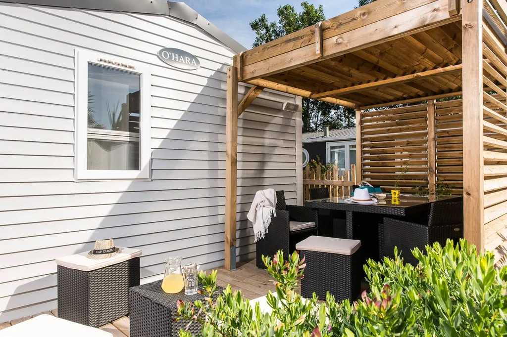 Location de mobil home 3 chambres pour 6 personnes dans un camping à Valras bord de plage