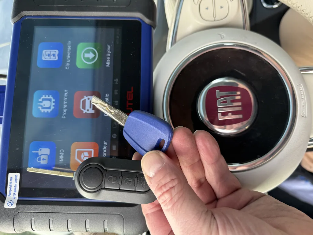 Perte de la clé principale avec centralisation Fiat 500