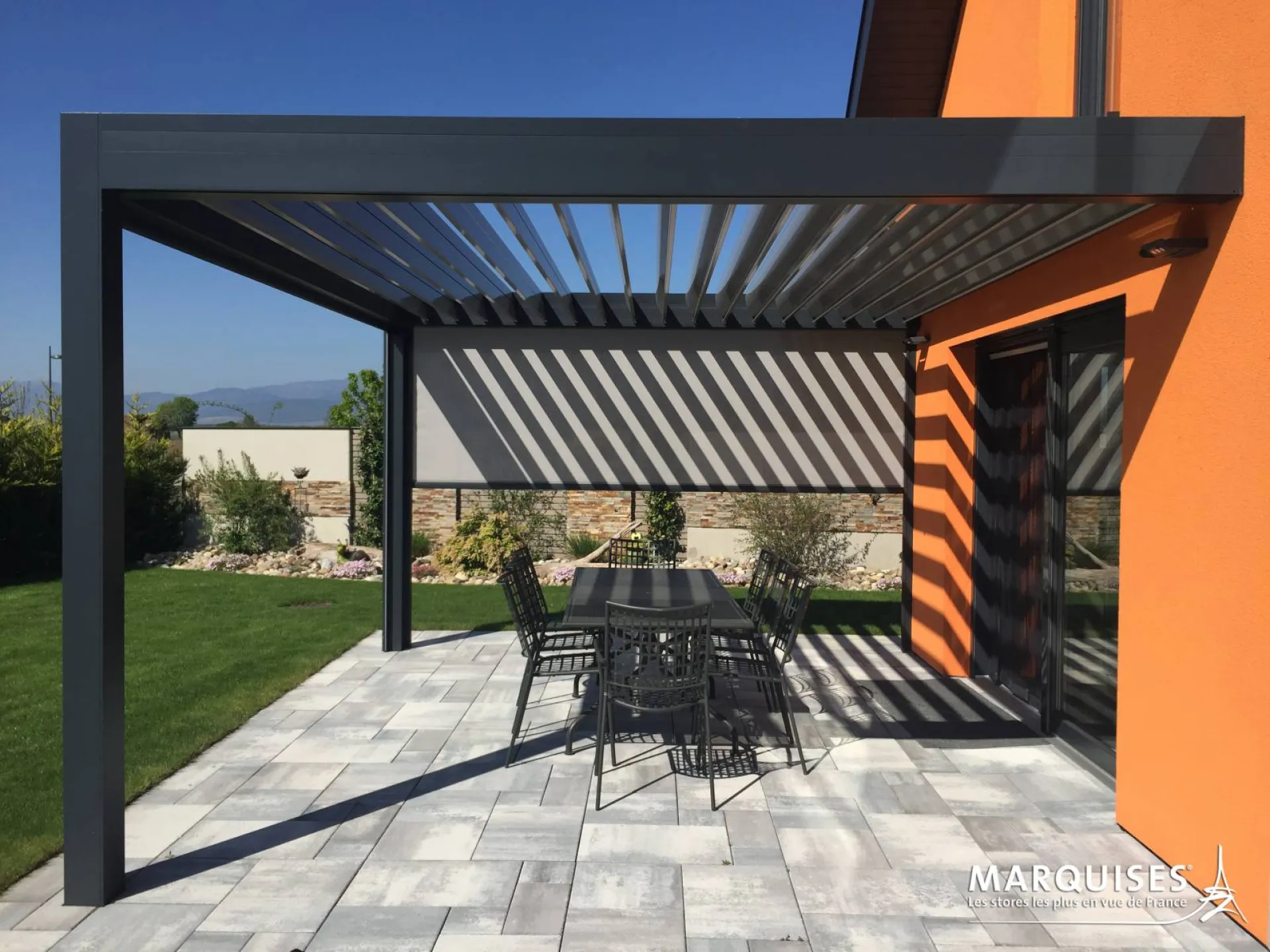 pergola bioclimatique adossée 3 x2 m à Cannes