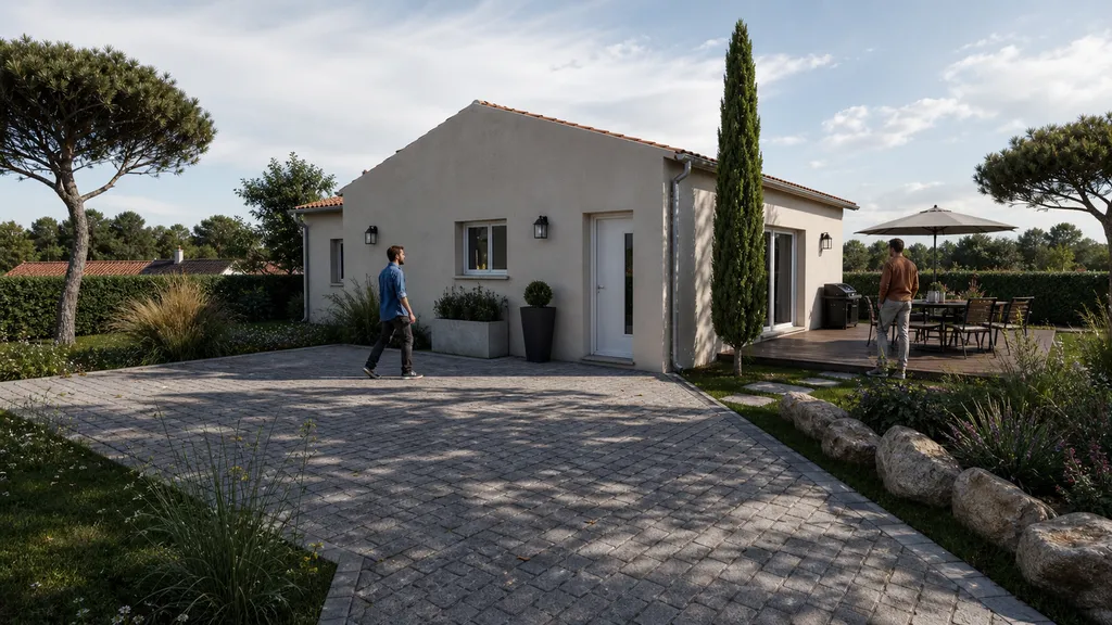 Projet de construction terrain et maison sur la commune de Margaux Cantenac de 92m² de plein pied