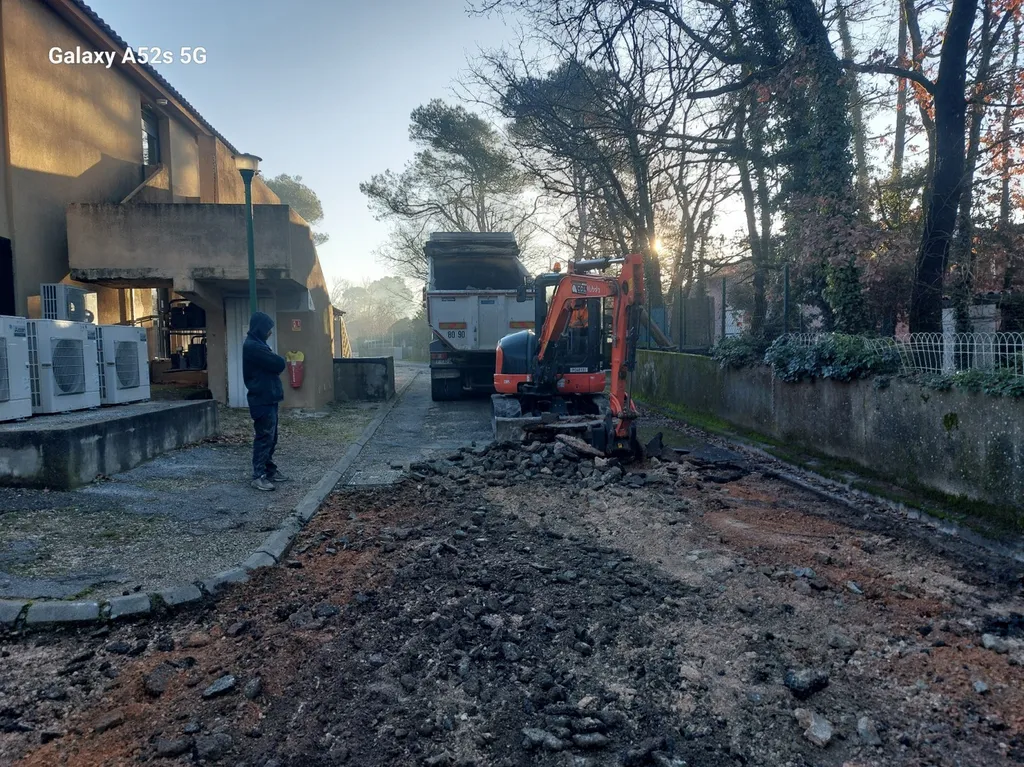 réfection de voirie sur Nans les pins dans le Var