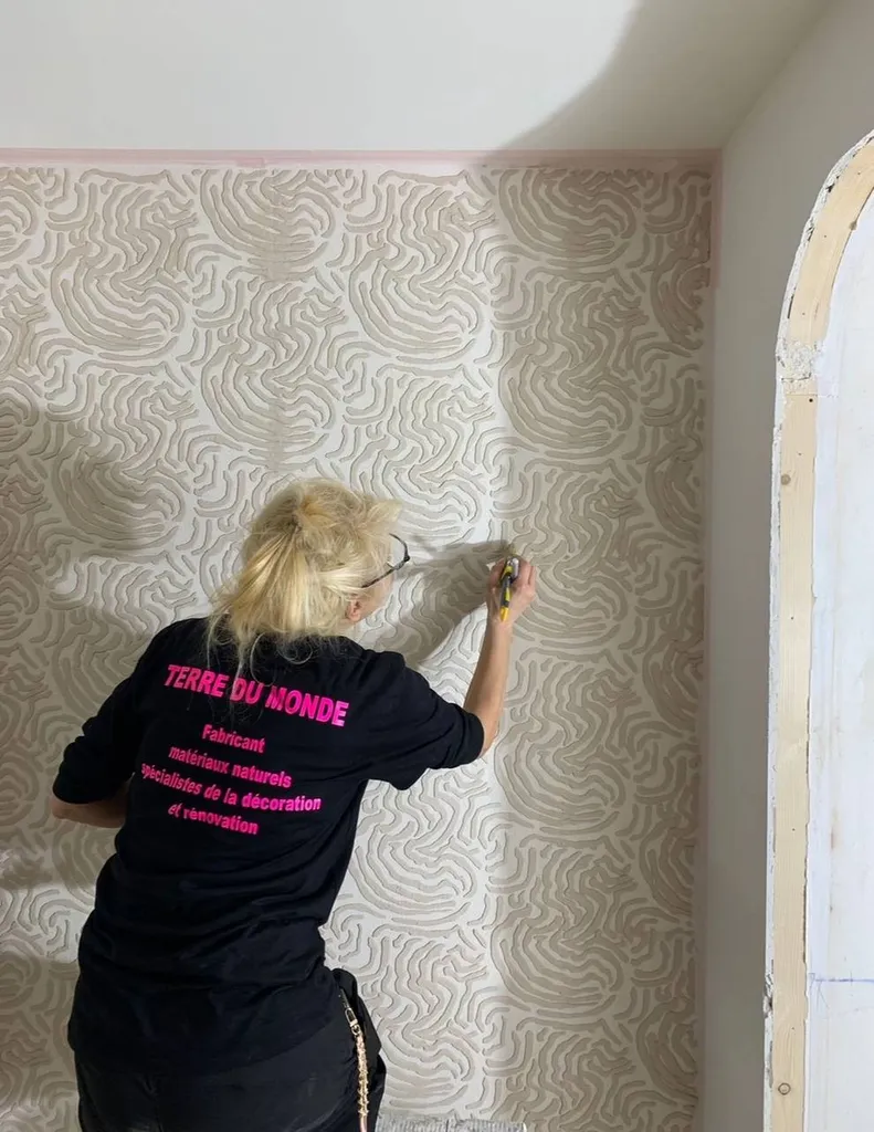 Création de l'ENDUIT ORGANIQUE CREE PAR TERRE DU MONDE -PROJET SUIVI PAR L'ARCHITECTE D'INTERIEUR LAURA GONZALES 