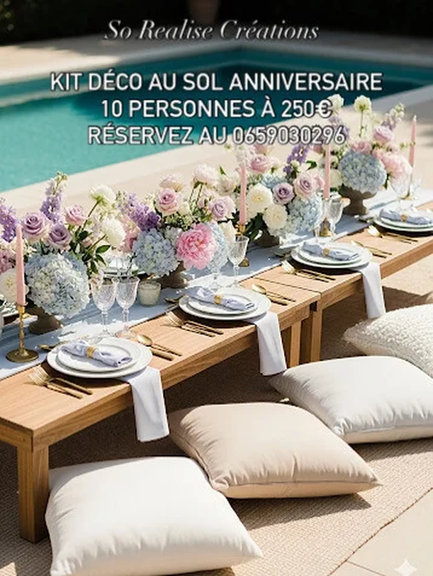 Kit Déco au Sol Anniversaire (10 personnes – 250 €)