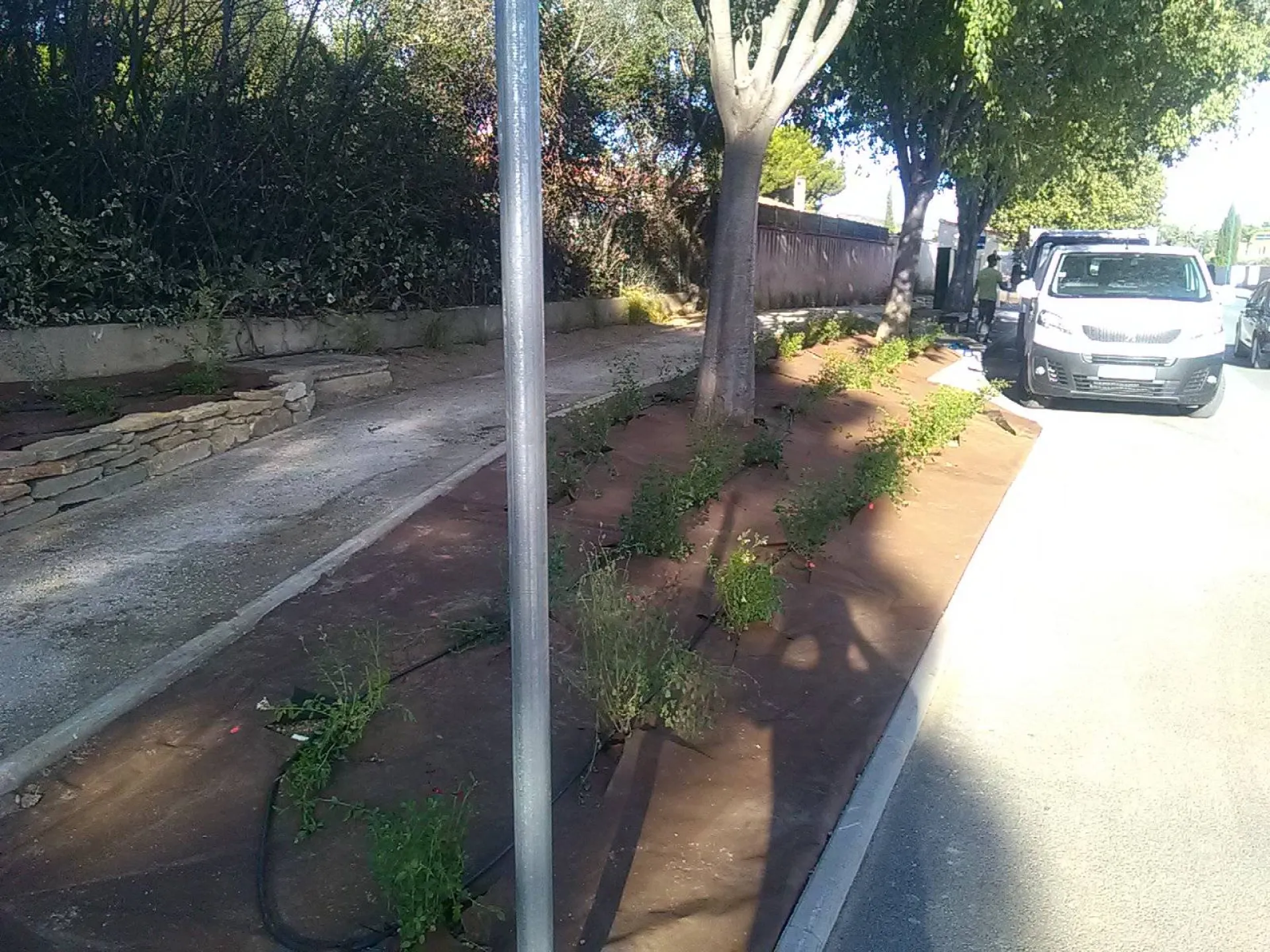 installation d'arrosage intégrée et arrosage par turbines à la Fare les Oliviers