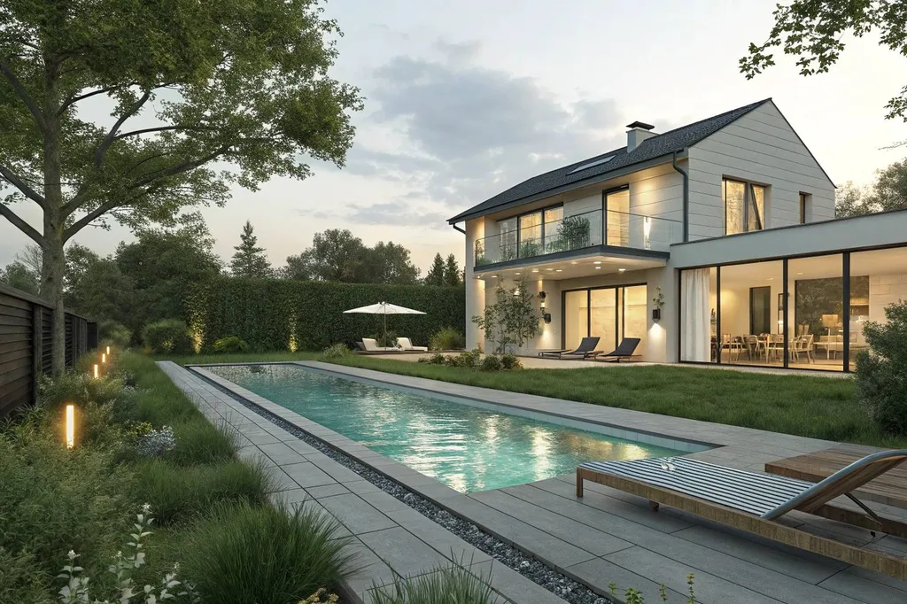 piscine coque 10m vue biais