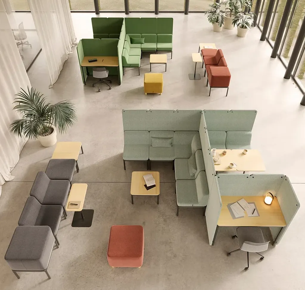 Espace mixte Lotua attente et poste de travail à Alès