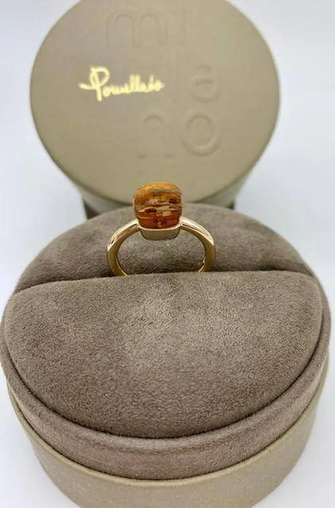 Bague Pomellato Nudo Or rose 750/1000ème quartz citron occasion Or Ligne La Teste Bassin d'Arcachon