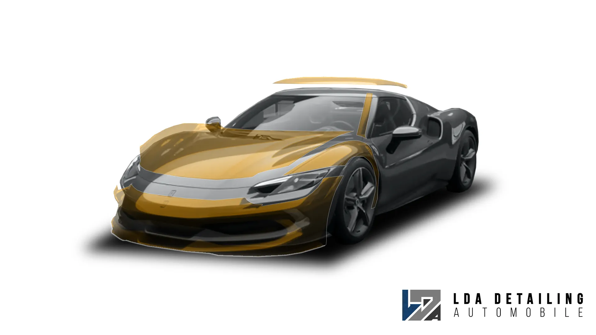 Front+ : Protection PPF avant étendue Ferrari 296 GTS pour préserver peinture et aérodynamique