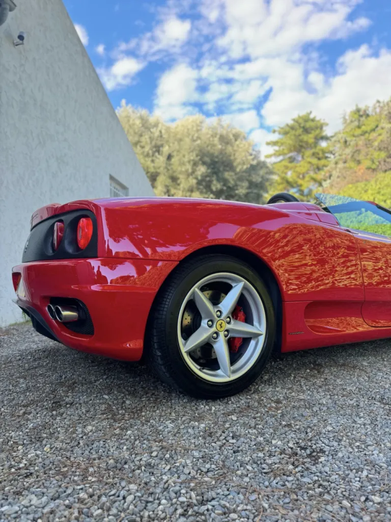 Ferrari 360 Spider : Polissage, Lustrage, Traitement Céramique et PPF Partiel à Nice
