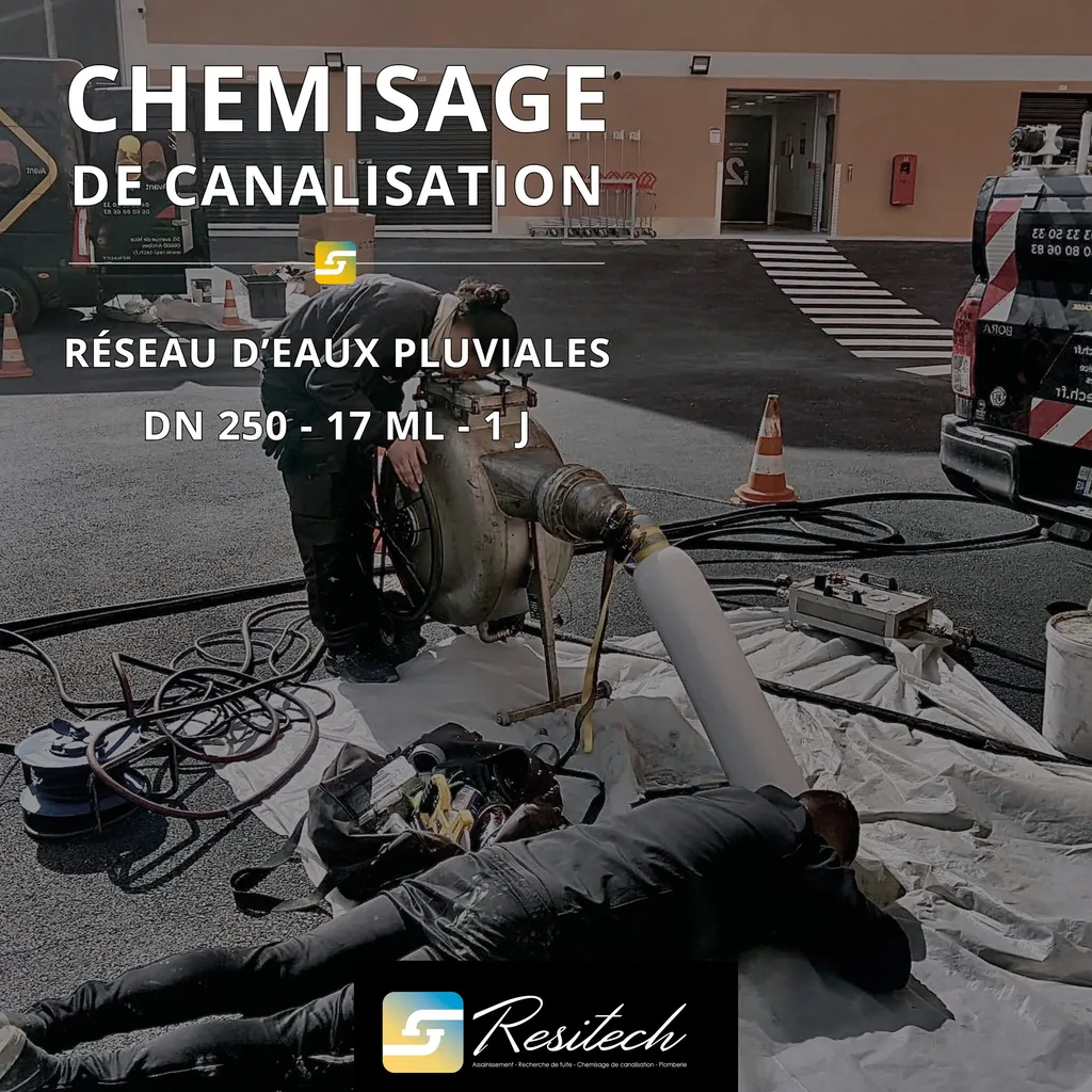 Chemisage d’un conduit d’eaux pluviales à Nice