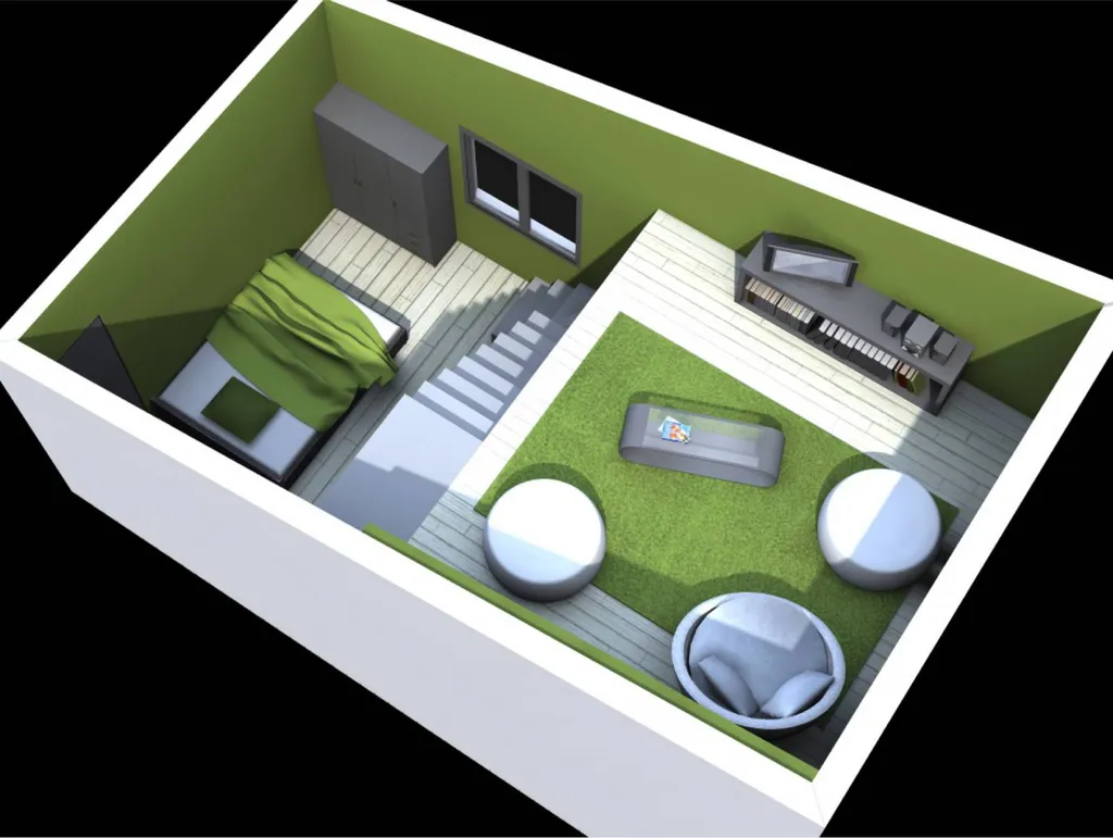 Perpective chambre fils - Réaménagement intérieur d'une villa individuelle à Eyguières