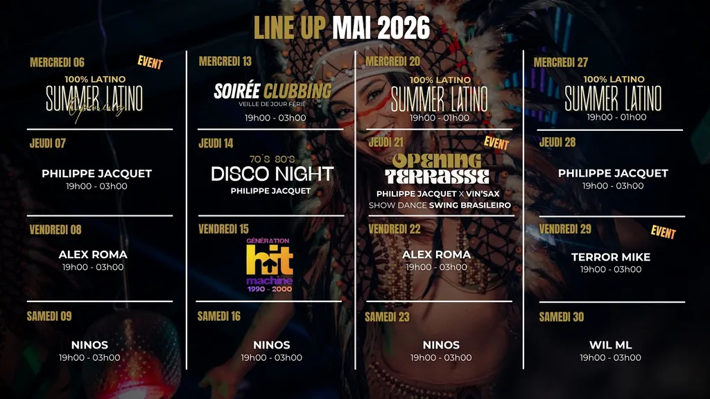 LINE UP MAI 2026